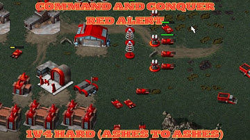 Command And Conquer Red Alert Skirmish Battle 1v4 Hard (Map: Ashes To Ashes) RTS Gameplay PC 2025