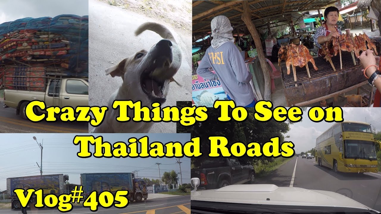 Crazy things to see on Thailand roads. Road trip back to Isan.
