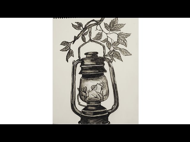 How To Draw A Vintage Lantern Step By Step। Realistic Vintage