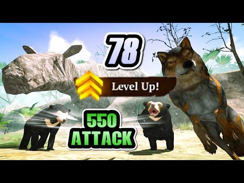 Level Up to 78 Without VIP & 550 Attack | 23K 💎 ☾ The Wolf Online Simulator 2021