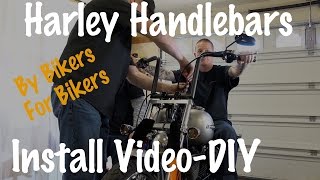 Install Handlebars Harley Softail, Dyna, Sportster, Touring | Extend Wired & Cables