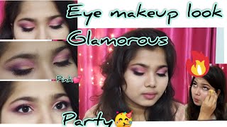 glamorous eye look|party eyelook| wedding eyelook|glam eye makeup look| Hilary rhoda eye shadow look