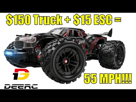$150 DeeRC 1217 Hits 55 mph / 88 kph on $15 ESC on 4s! Fast and