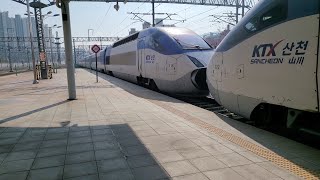 경부고속선 대전역 #208+#240 KTX-산천 복합열차 정차 [4K]