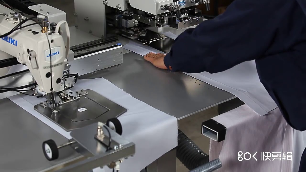 Attach Pocket Machine Automatic Folding and Attaching Machine for Shirt Pocket - YouTube