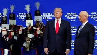 Hissing from Davos audience as founder introduces Trump