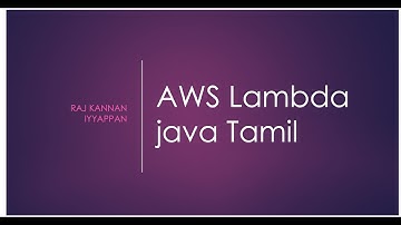 AWS Lambda Java- Tamil