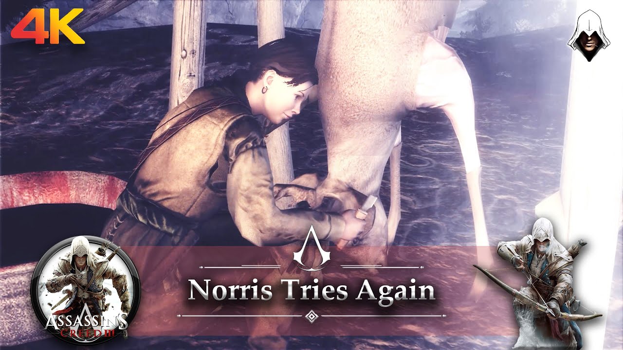 Assassin's Creed III (2012): Homestead Missions #16 - Norris Tries Again | Norris | 4K |