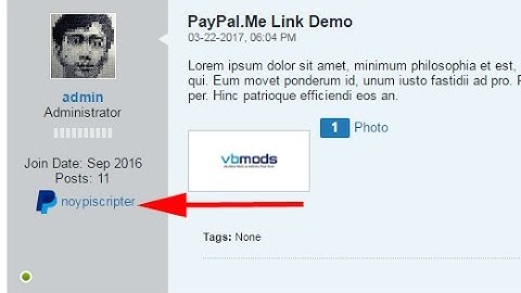 vBulletin 5 Plugin: PayPal.Me Link on Postbit