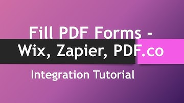 How to Fill PDF with Data Submitted from Wix Forms using PDF.co and Zapier