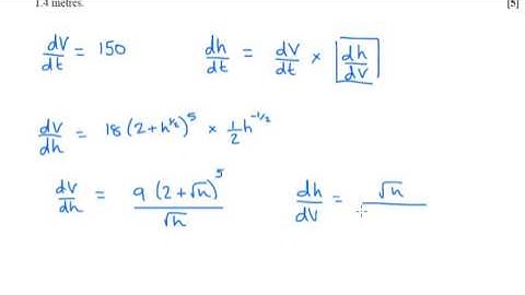 OCR C3 June 2015 q3 - A2 Maths - Related Rates of Change