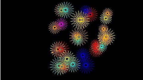 Fireworks using python turtle and random module