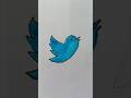 twitter logo colour drawing #twitter#trendingshorts #ytshort