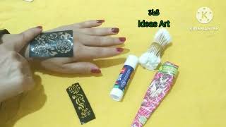 نقش حناء وأفكار سهله وسريعه جدا والنتيجه مذهله?Henna inscriptions and ideas are very easy and quick,