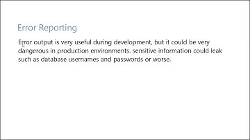 060 Error Reporting Settings In php ini