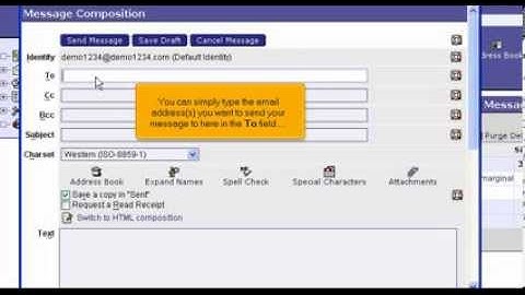How to write an email message in Horde