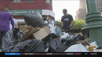 Harlem Residents Fed Up With Overflowing Trash Bins Take Clean Up Effort Into Their Own Hands