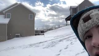rednecks from wv use trash bags as sleds!