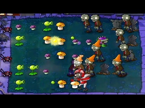 Kalahkan Zombies Night 6 || Plants vs Zombies gameplay - YouTube