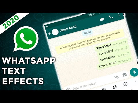 How To Add Effects To Text Messages In Whatsapp | New 2020 Updated