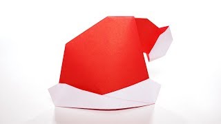 Origami Santa Claus Hat - Paper Folding / Papier Falten / 종이접기 - Paper Crafts 1101 おりがみ