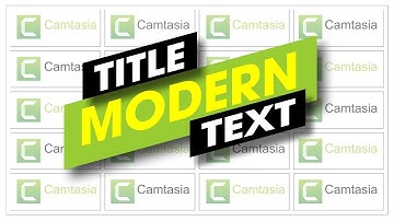 title animation Camtasia tutorial
