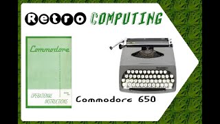 Commodore Model 650 (1960) - Fare Retrocomputing