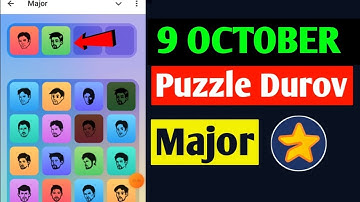 9 October Major puzzle durov Solved Today | Major Daily combo card 9 October | Mojor Puzzle Solved