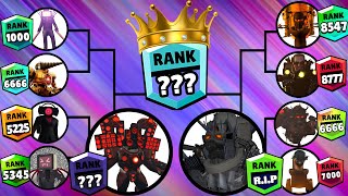 Skibidi toilet tournament brawl stars ranks up Upgraded Speakerman titan v2 vs Skibidi Toilet