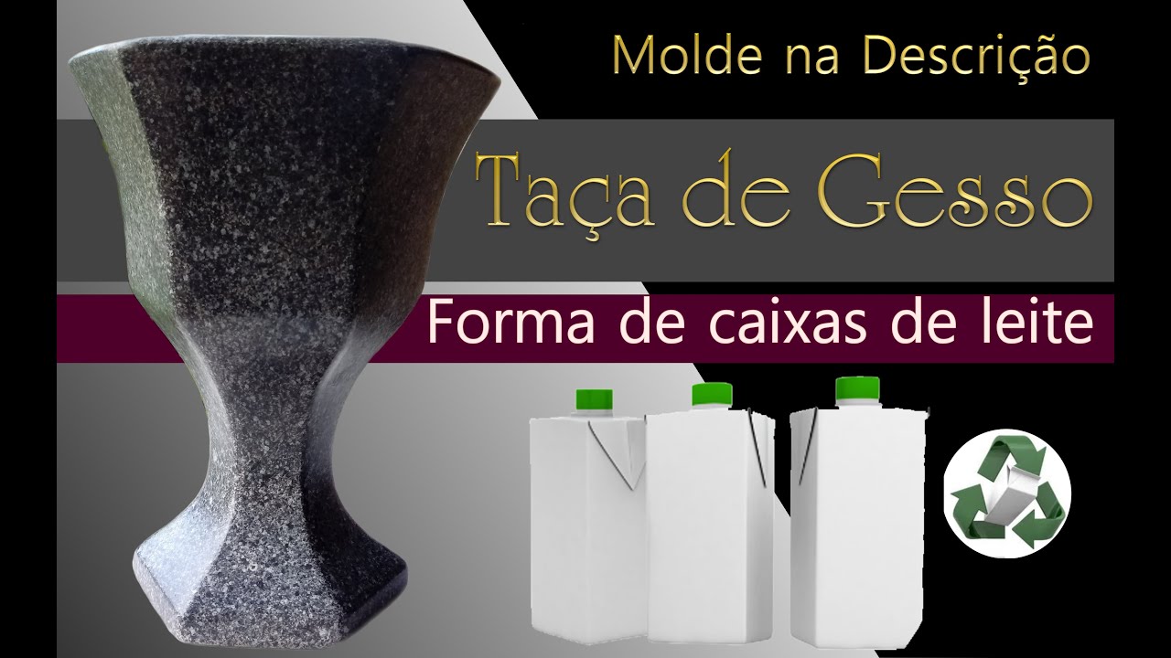 Taça de gesso_moldes na descrição do vídeo