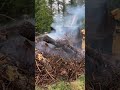 John Deere 410 pushing a brush pile#heavyequipment