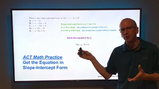 Get the Equation in Slope-Intercept Form