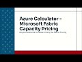 Using Azure calculator for Microsoft Fabric
