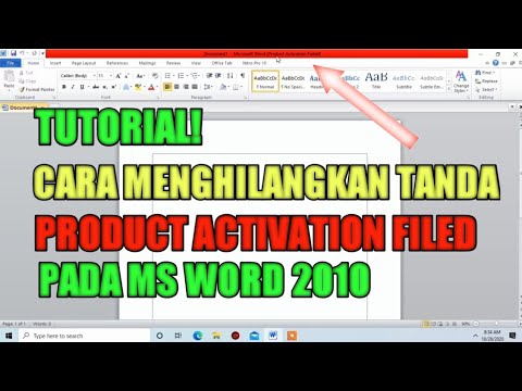 Cara mengatasi product activation filed pada microsoft word 2010
