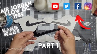 How to Make an AIR JORDAN 1 LOW 85 OG Step-by-step PART 1 #jordans #sneakers #airjordan1 #handmade