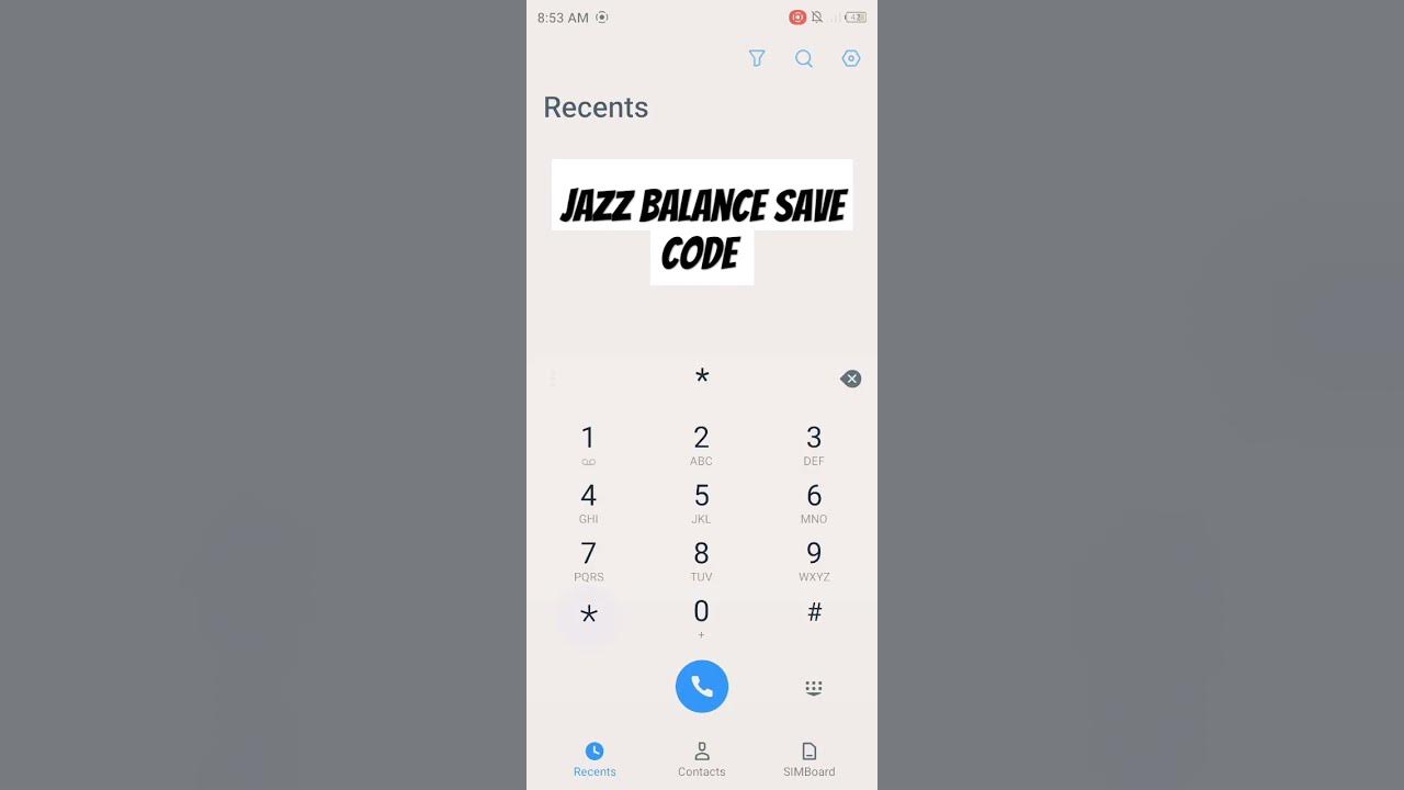 Jazz ka balance save kase karen jazz balance save code viralvideo 