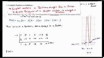 Fundamental Thm of Algebra and Linear Factorization Thm ( Complex Numbers) - Pre Calculus