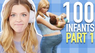Can You Have 100 Babies In One Lifespan In The Sims 4? 100 Baby Challenge Speedrun Part 1