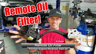 How to install a remote oil filter with AN Hoses, for your classic muscle car. screenshot 1