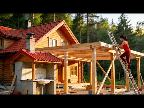 29-Year-Old Woman Builds Wooden House in Forest in Just 120 Days./By@Free Footsteps
