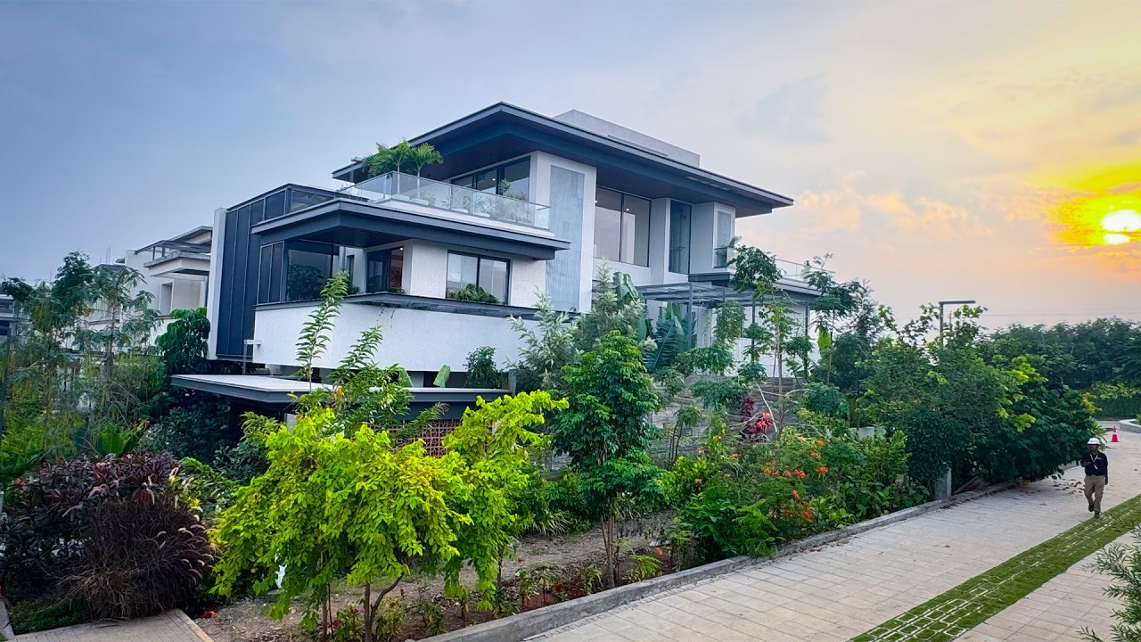 Luxury Villa Tour in Hyderabad | 4BHK Farm Villa | Net Zero Living  