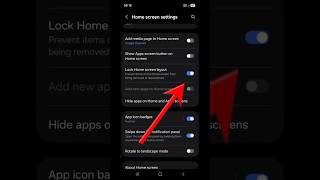 How to Lock Home Screen Layout on Samsung!#shorts #youtubeshorts#mobile