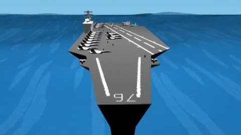 Nimitz class aircraft carrier (blender animation)