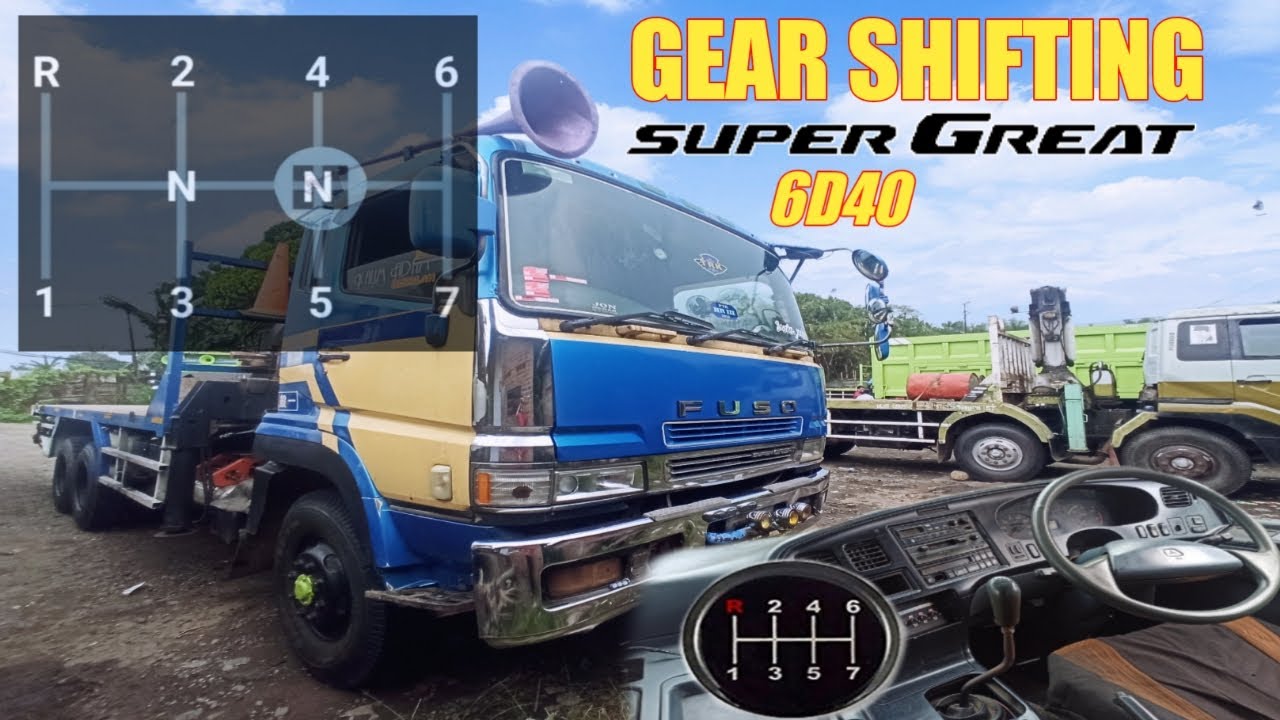 GEAR SHIFTING Mitsubishi Fuso Super Great 6D40 | Riview Interior Fuso Super Great