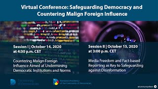 Safeguarding Democracy and Countering Malign Foreign Influence Virtual Conference