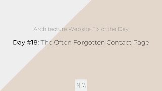 Architecture Website Fix: Day 18 of 30
