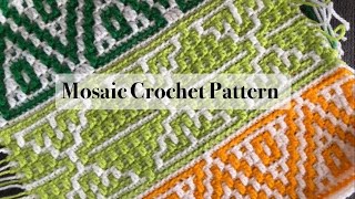 Free Mosaic Crochet Pattern - Part 1: Triangles