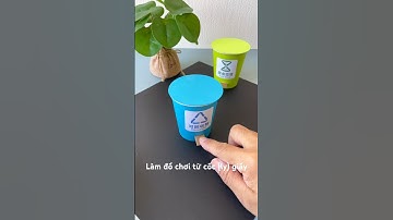 Làm Đồ Chơi Từ Cốc Giấy | Tái Chế Ly Giấy Làm Thùng Rác Đồ Chơi #short #shortvideo #taiche #xuhuong