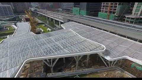 Beautiful tensile structure ETFE roofing #membrane #project #design #tensile  #roof #fabric