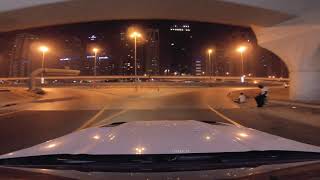 Night drive to Dubai Marina, UAE 4K